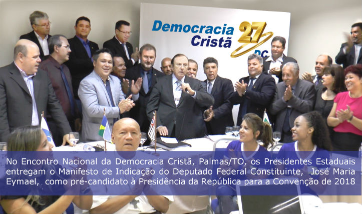 No encontro Nacional da Democracia Cristã, em Palmas/TO