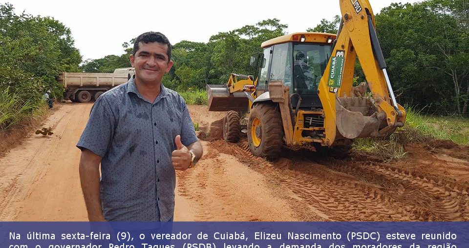 Elizeu Nascimento levando a demanda dos moradores da região sobre a Pavimentação da Rodovia de Mato Grosso.